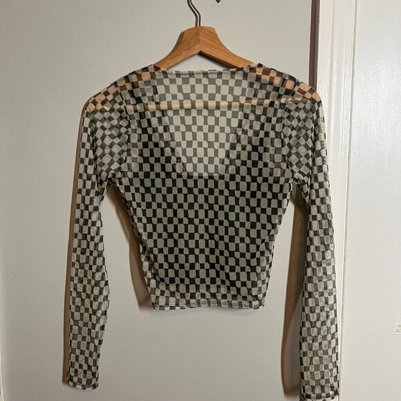 Abercrombie & Fitch printed mesh tee in green | XS - Picture 5 of 5